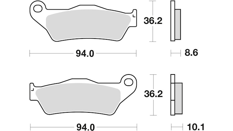 TRW Bremsbelag Typ Organisch Standard mit ABE, Bremsbelag "MCB 707" Satz