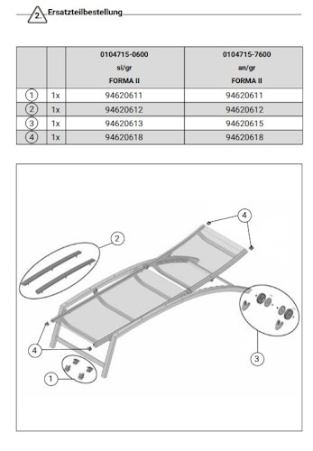 Kettler Ersatzteil Bodenschoner für Rollliege FORMA ll, 4er Set