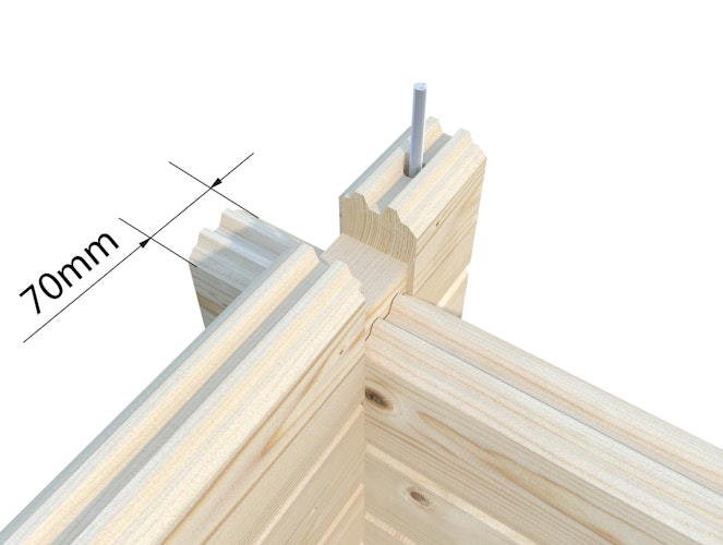 Palmako Ferienhaus Cecilia 14,2 m² Slide Plus - 70 mm