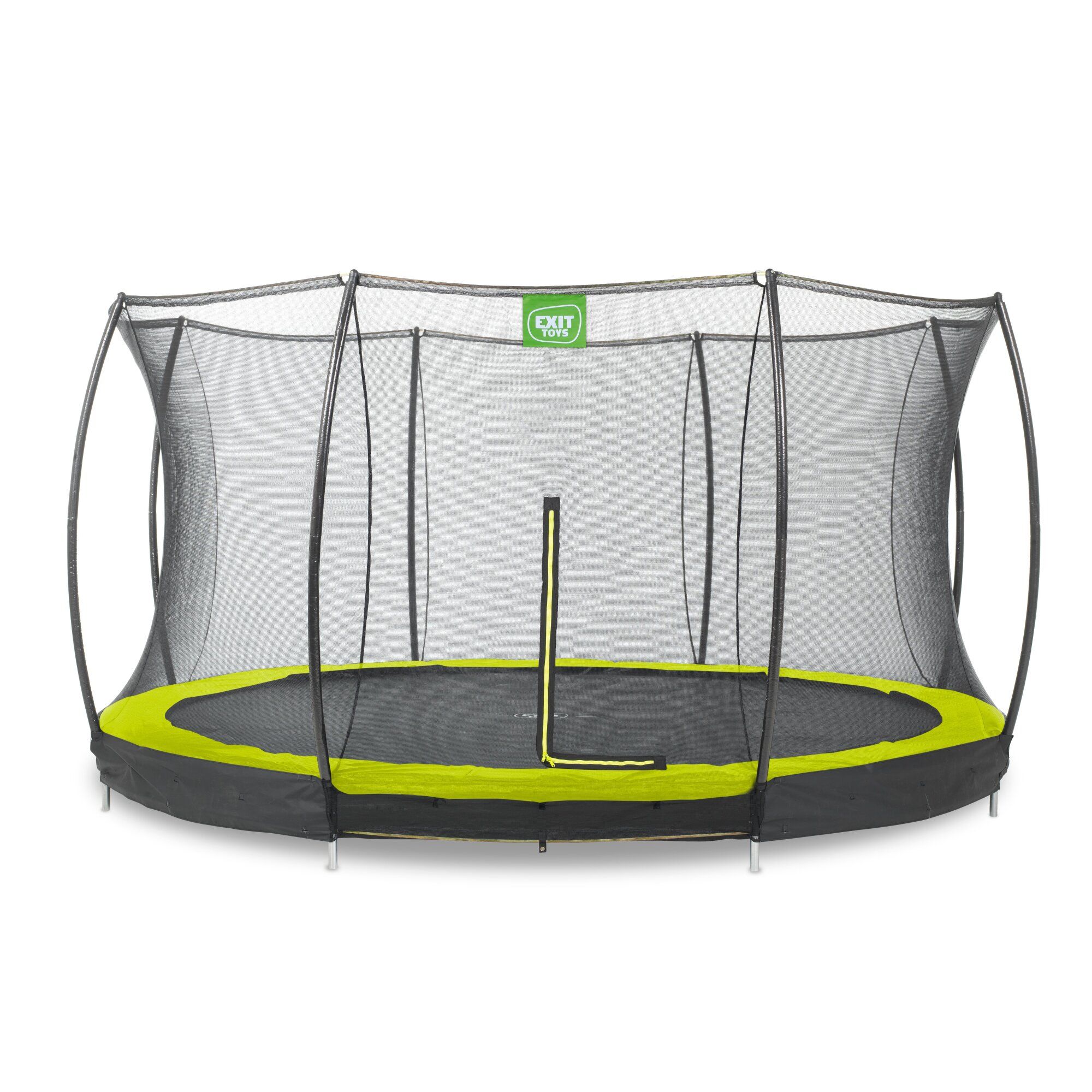 Exit Silhouette Bodentrampolin mit Sicherheitsnetz-Ø 366 cm-grün