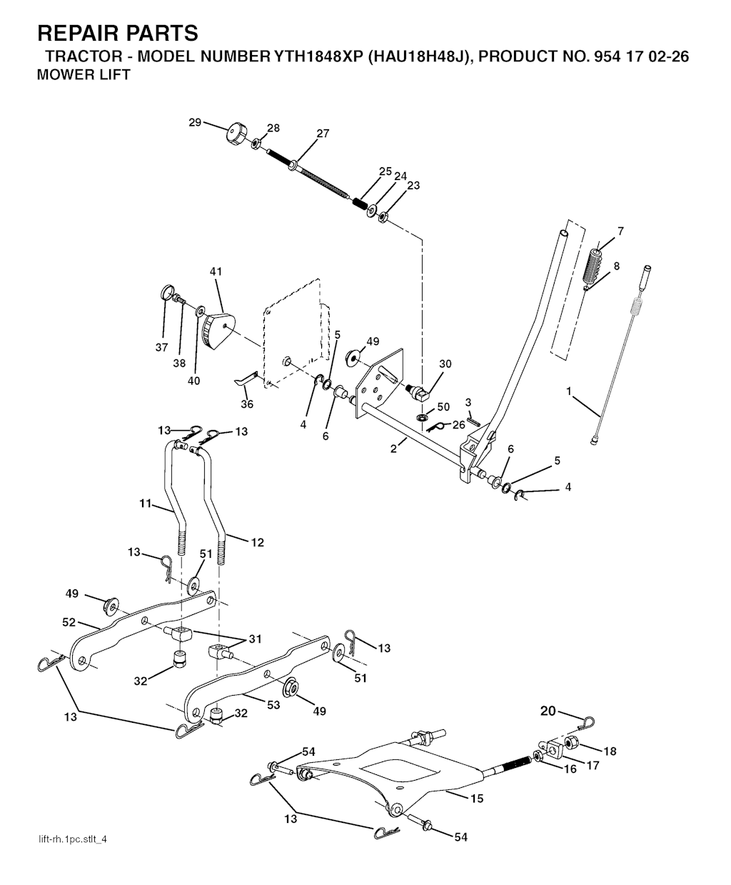 Explosionszeichnung Ersatzteile