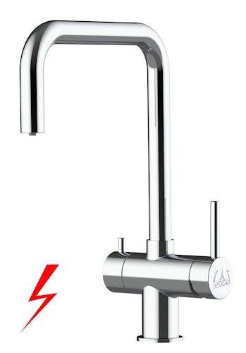 NIEDERDRUCK 3 Wege Wasserhahn Küchenarmatur, Edelstahl Massiv, 360° schwenkbarem N-Auslauf, Hochglanz Poliert