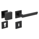 Vorschaubild Griffwerk Wechselgarnitur VAYA 137 TRI fast2fix Fast2Fix GK3 Rosetten eckig Knopf SQUARE Graphitschwarz R