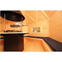 Wolff Finnhaus Grillkota 9 de luxe mit Saunaanbau