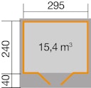 Vorschaubild Weka Gartenhaus 179 - 28 mm