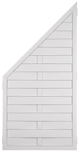 T&J LIGHTLINE Kunststoff Lamellenzaun Ecke links 90x180/90