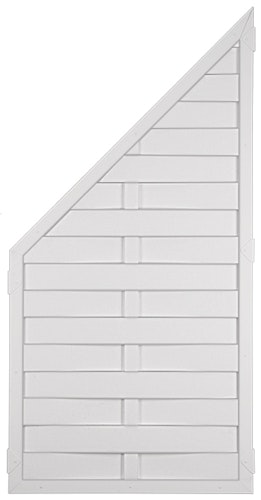 T&J LIGHTLINE Kunststoff Lamellenzaun Ecke links 90x180/90