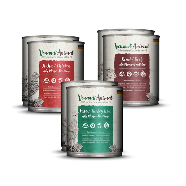 Venandi Animal 6x800g Mix-Paket KatzennassfutterVorschaubild