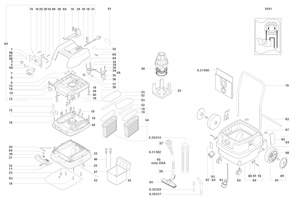 Explosionszeichnung Ersatzteile
