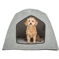 TRIXIE Vital Höhle Jonna, Cordplüsch, 75 × 55 × 55 cm, hellgrau