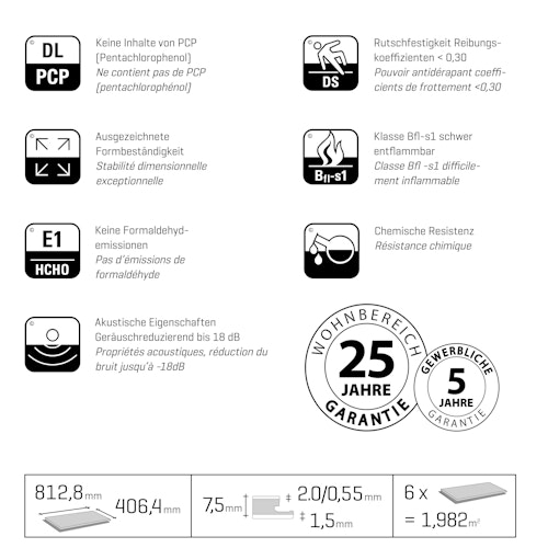 SLY Large Titan Klick-Designboden Fliesenoptik