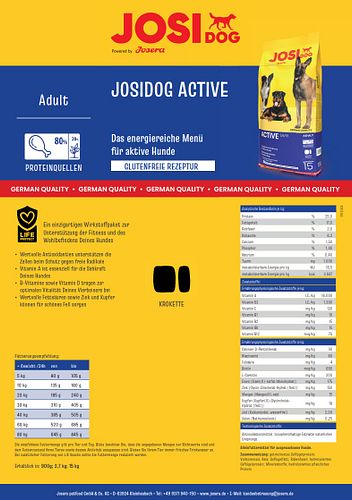 Josera JosiDog Active Hundetrockenfutter