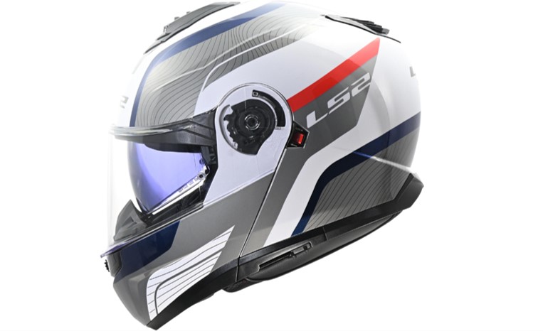 LS2 Klapphelm FF908 Strobe II L Weiß / Blau / Rot Monza