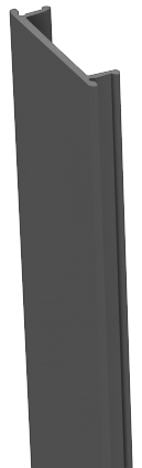 GroJa Stecksystem Alu-Abdeckleiste, 300 cm für 7x7 Pfosten Anthrazit