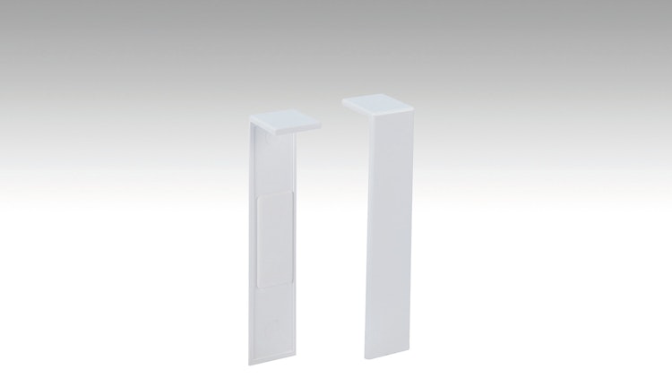 MEISTER Verbindungsstück Fußleiste Profil 9PK/19PK (2 Stk./VPE selbstklebend)  Weiß 2001