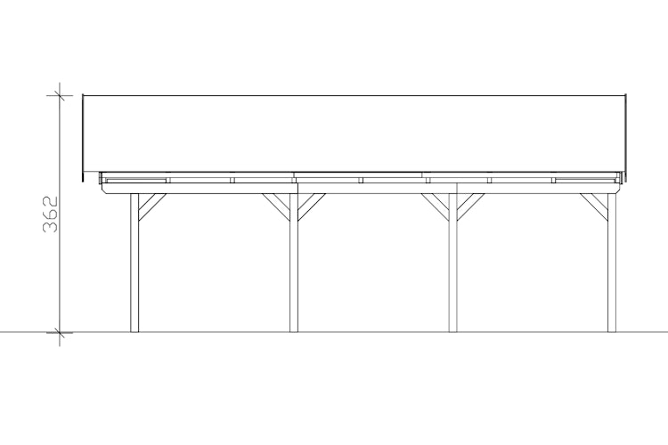 Skan Holz Fichtelberg - Satteldach Doppelcarport Breite 618 cm