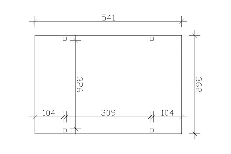 Skan Holz Westerwald Design Einzelcarport aus Leimholz Breite 362 cm