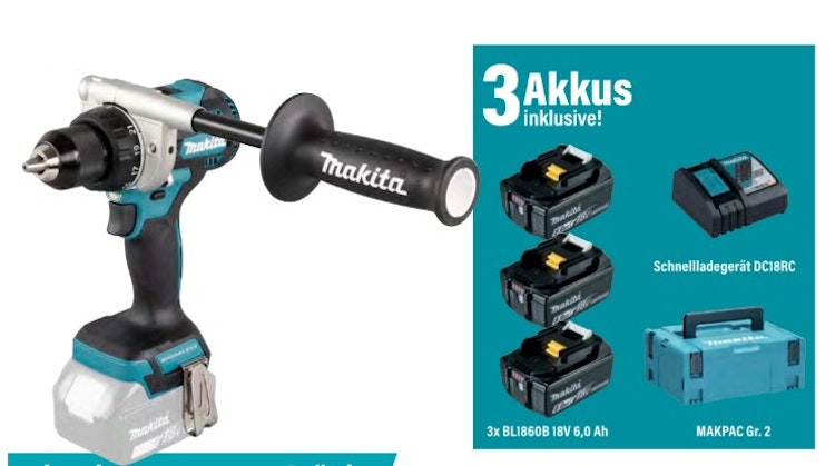 Makita Akku-Bohrschrauber DDF492RG3J