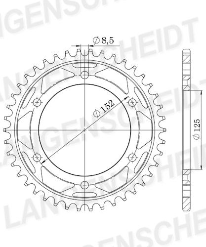 Supersprox Stealth-Kettenrad 520 51Z (Rot)