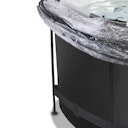 Exit runder Rahmenpool mit Sandfilteranlage, Wärmepumpe und Sonnendach (Höhe 122 cm)