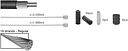 Vorschaubild Elvedes Schaltzug-Set 19 strands slick schwarz