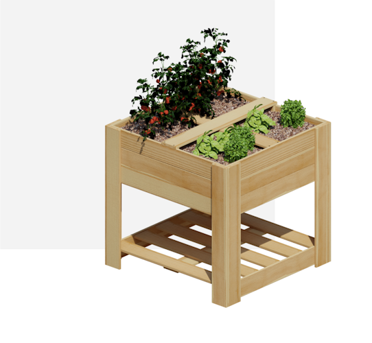 Ante Pflanzgefäß B95 x T92 x H89 cm