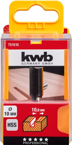 kwb HSS Nutfräser 10 mm SB-Box 751010