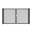 Vorschaubild GroJa BasicLine Schmal Doppeltor Rahmen Aluminium Anthrazitgrau 3000 x 1800 mm