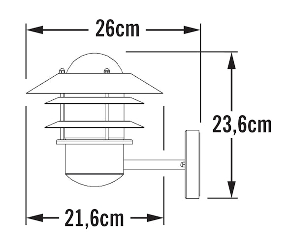 Konstsmide Wandleuchte Modena Up, versch. Farben