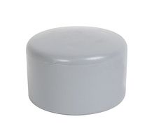 Alberts® Pfostenkappe für  runde Metallpfosten, Kunststoff, grau, ⌀42 mm 654436
