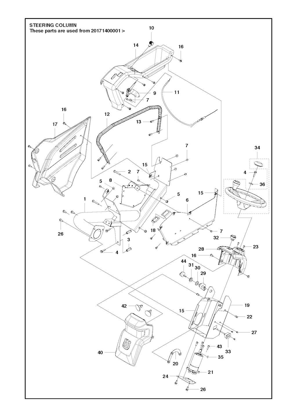 Explosionszeichnung Ersatzteile