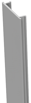 GroJa Stecksystem Alu-Abdeckleiste, 190 cm Silbergrau 7x7er u. 9x9er Pfosten