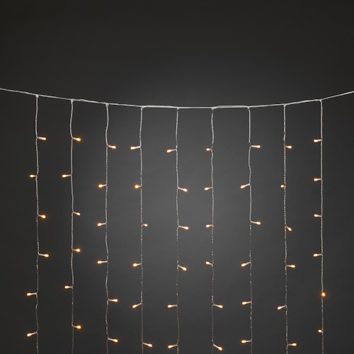 Konstsmide Weihnachtsbeleuchtung  LED Eisregen Lichtervorhang bernstein