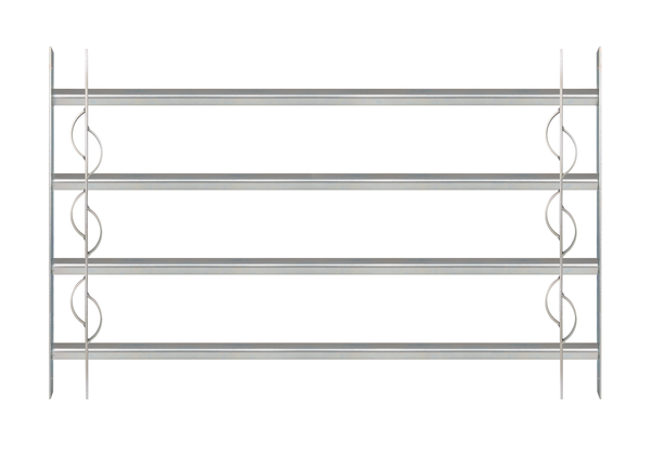 Alberts® Fenstergitter Secorino Style,ausziehbar,galv.blau verzinkt,HxB-B 600x1000-1500mm
