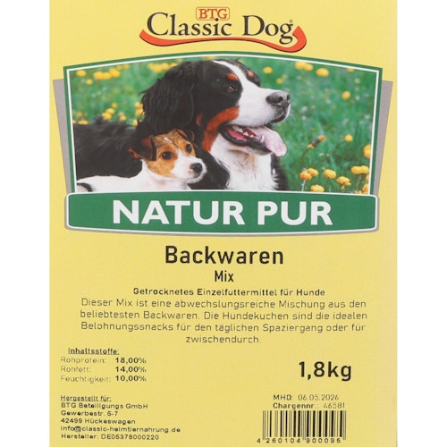 Classic Dog Snack Backwaren 1,8 kg im Eimer