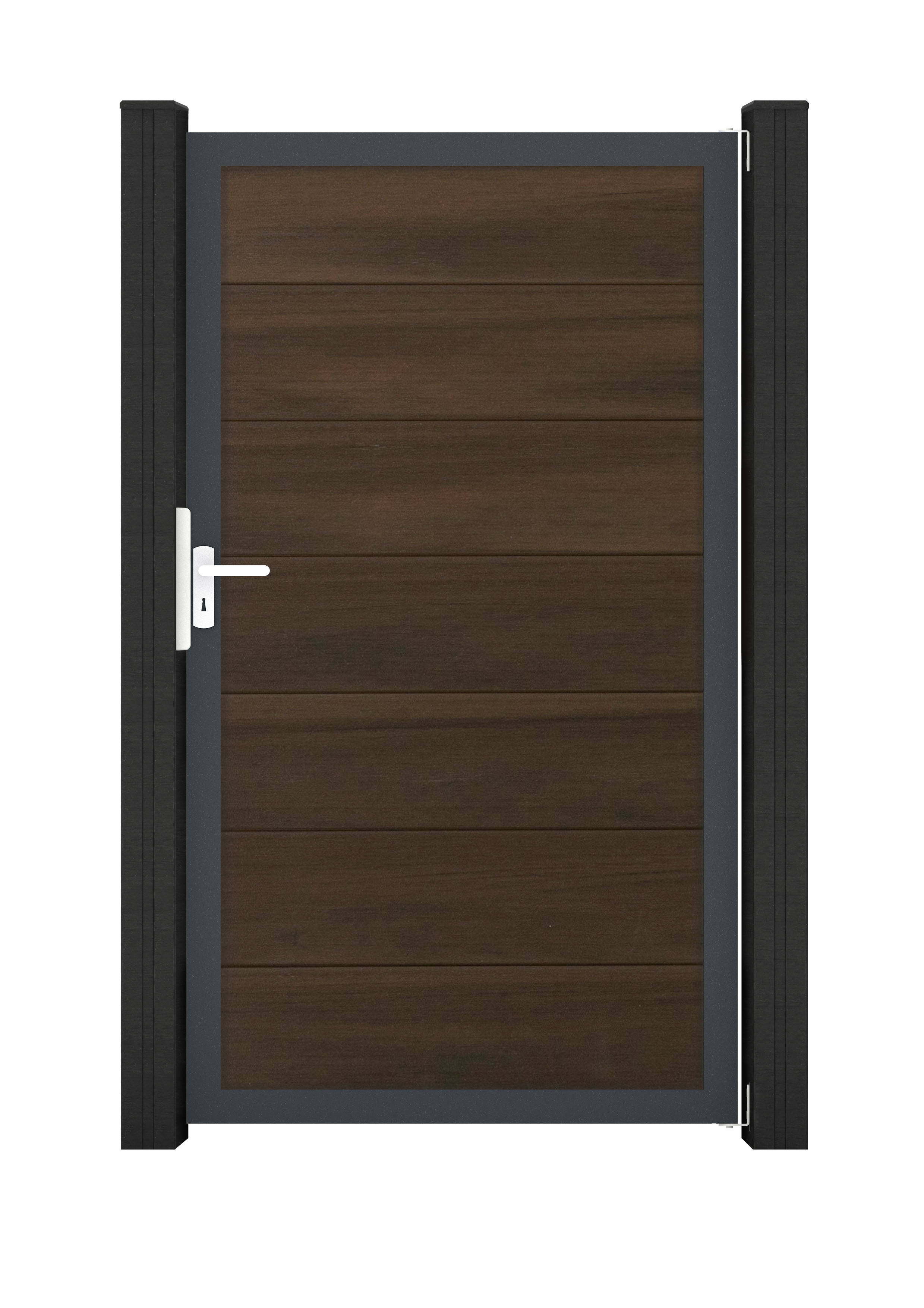 GroJa Solid Grande Tor Sondermaß max. 150x180cm Anthrazitrahmen Walnuss co-extrudiert