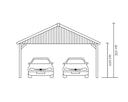 Skan Holz Schwarzwald - Satteldach Doppelcarport Breite 684 cm