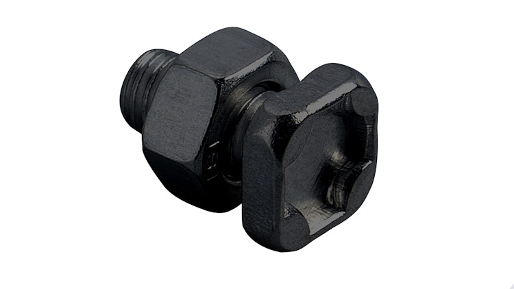 Vitavia Aluschrauben- und Mutternsatz quadratisch schwarz (10 Stück)