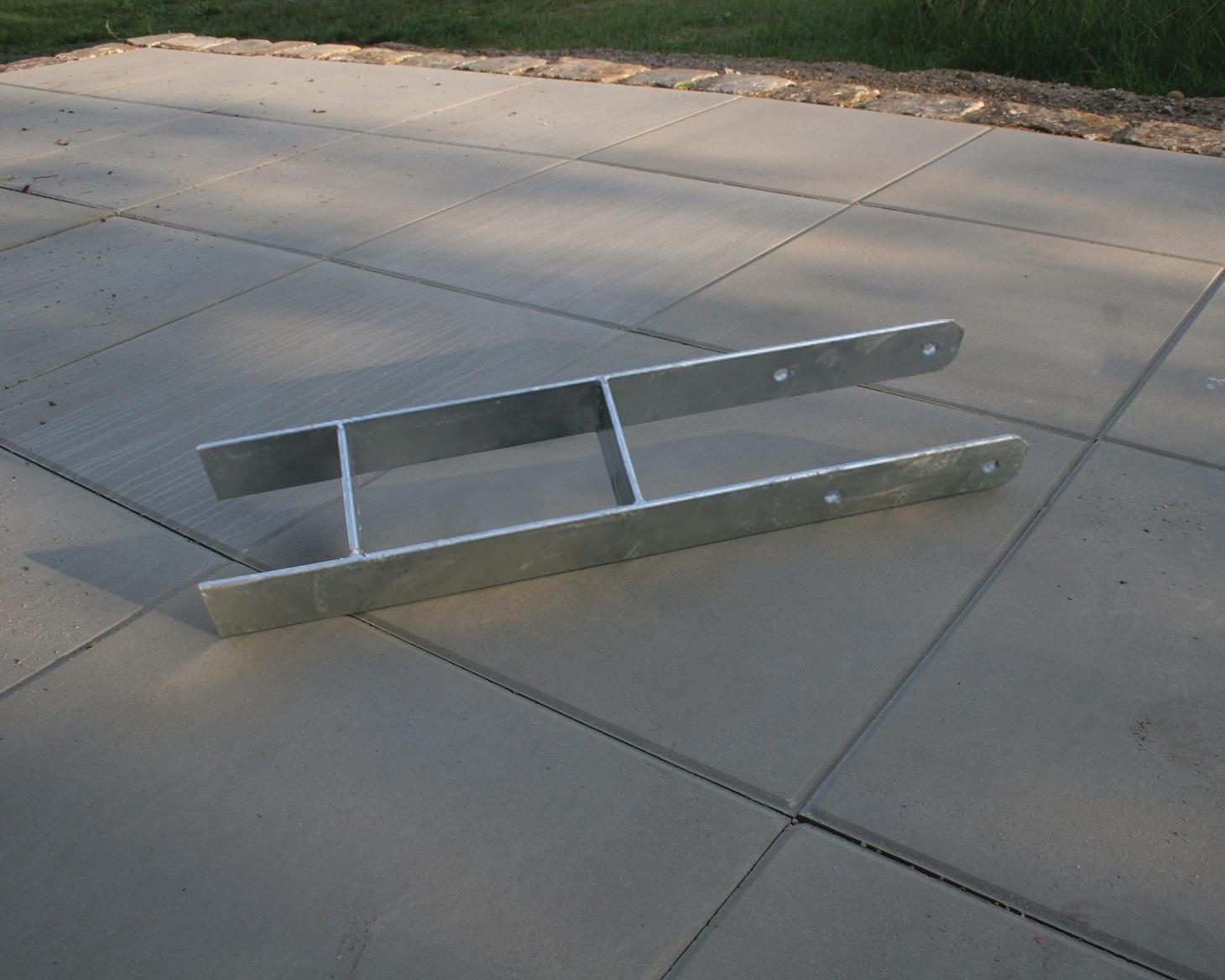 Karibu H-Pfostenanker für 12 x 12 cm Pfosten - 6er Set, 60 cm