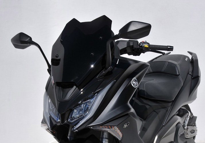 ERMAX Scooterscheibe Sport Acrylic durchsichtig Schwarz getönt für KYMCO AK 550i
