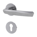 Vorschaubild Griffwerk Jette JETTE CRYSTAL PIATTA S -Edelstahl matt Rosettengarnitur rund -Flachrosette -PZ TS 37-45mm