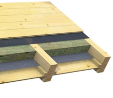 Infraworld Dachisolierung des Gartenhauses als Zwischensparrendämmung für Bella 3