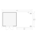 Vorschaubild Karibu Woodfeeling Gartenhaus Kandern 6/7/9 mit 300 cm Schleppdach