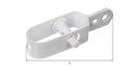 Vorschaubild Alberts® Drahtspanner, verzinkt, weiß Kst.b., Gesamtlänge 100 mm 611095