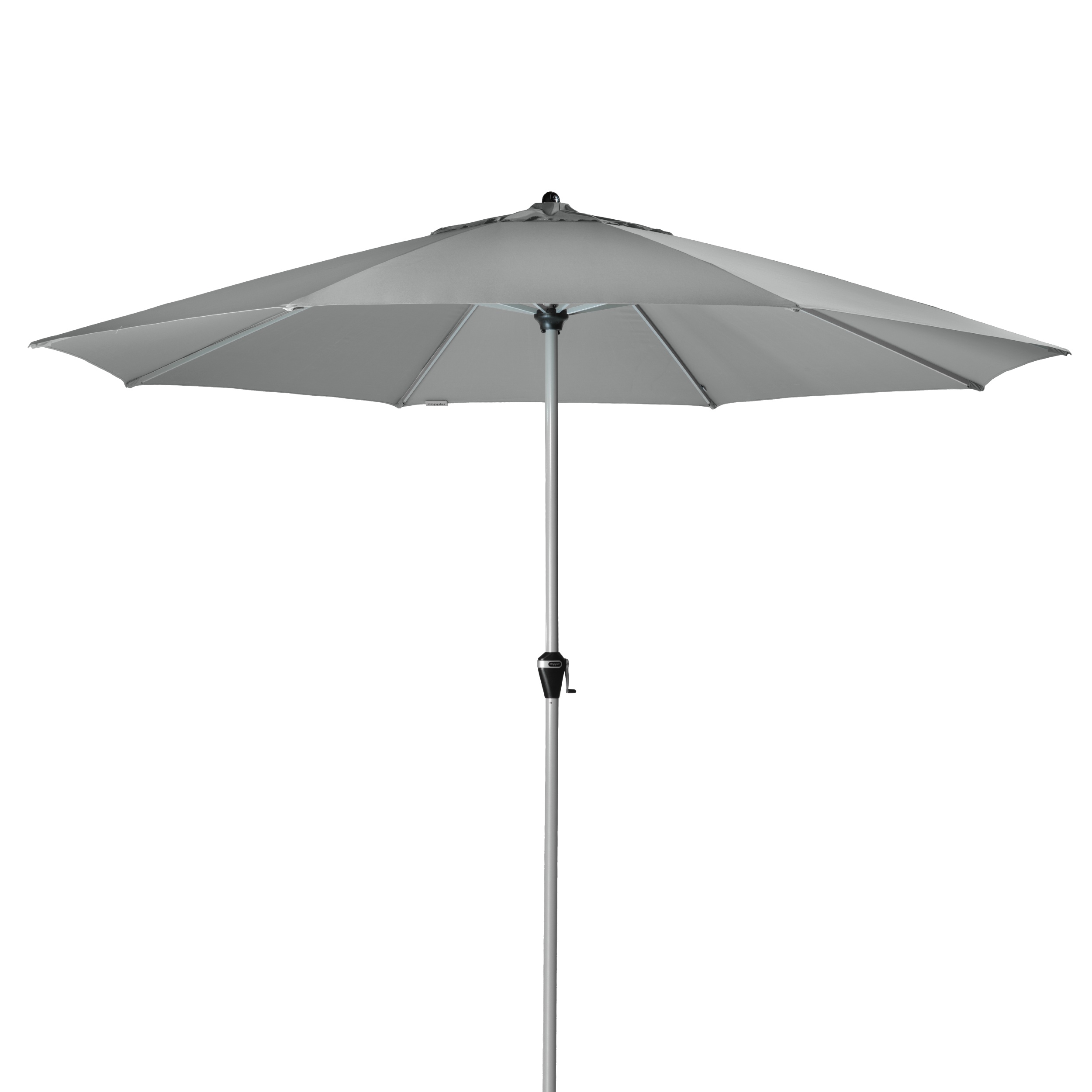 doppler Mittelmastschirm ACTIVE 380 Lift, Aluminium Silber / 100 % Polyester 180 g/m² Hellgrau