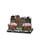 Vorschaubild Konstsmide Weihnachtsbeleuchtung  LED Fiberoptikhaus Stadtszene Trafo/Batterie