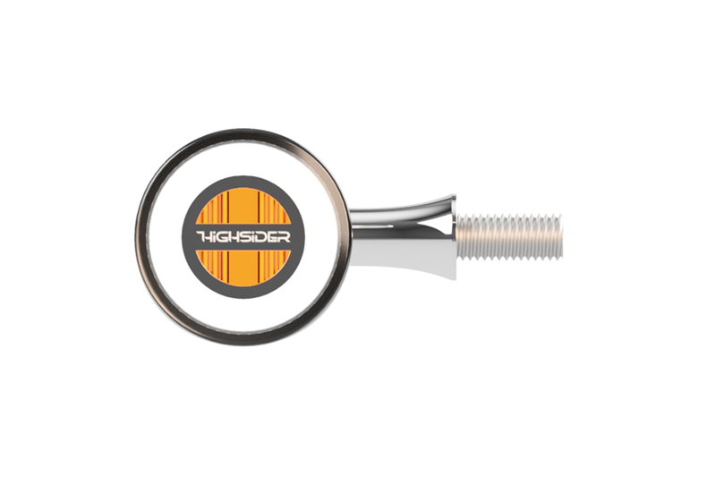HIGHSIDER pro Rocket Bullet LED Blinker/Positionslicht Chrom/Getönt 2in1, E-Geprüft (Paar)