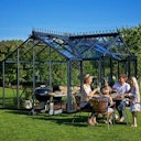 Juliana Gewächshaus Orangerie Set - 15,1 m² inkl. Fundamentrahmen 
