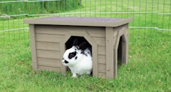 TRIXIE natura Haus 50 x 30 x 37 Centimeter grau Kleintierheim