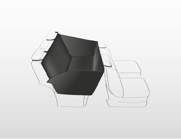 TRIXIE Auto-Schondecke, 1,55 × 1,30 m, schwarz